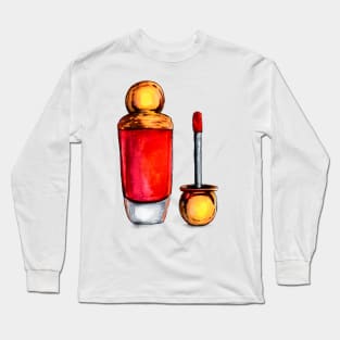 Red Lipstick Long Sleeve T-Shirt